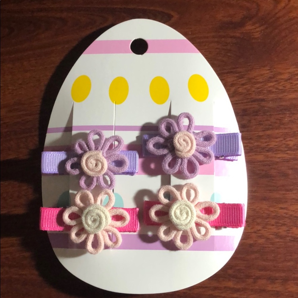 Flower Hair Clips 4 pack